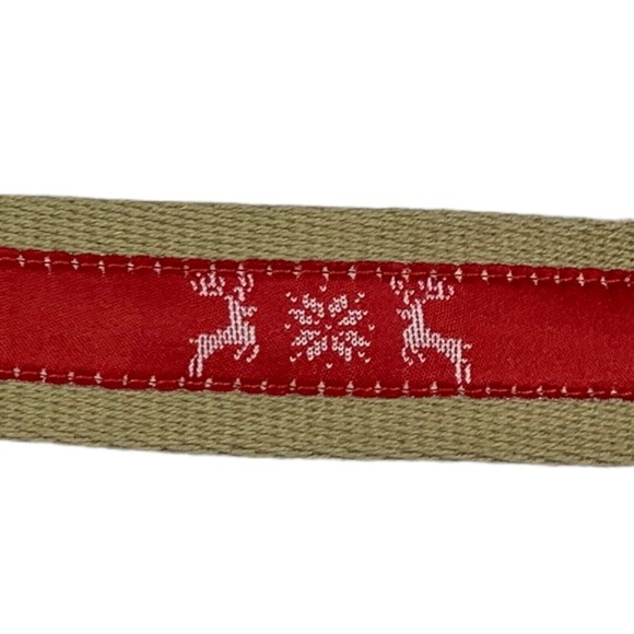 Club Room Mens Faux Leather Holiday Cheer Belt Red 30-32 - Picture 2 of 3